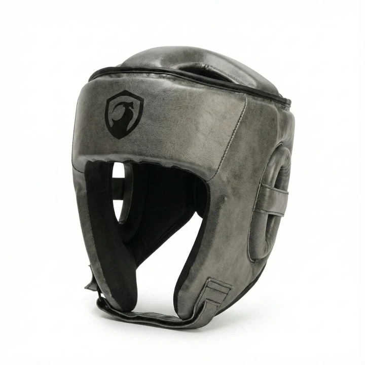 Kask bokserski szary